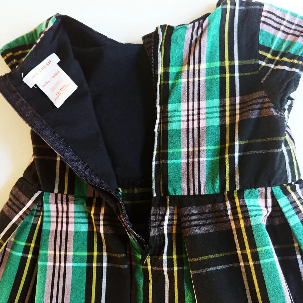 Joe Fresh Plaid Dress size 12-18 Months - Picture 6 of 11